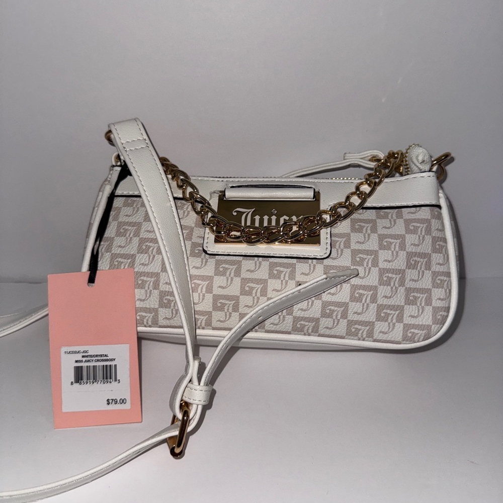 Juicy Couture White and Gold Women's Bag